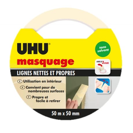 Rollafix adhésif de masquage lignes droites 50mx50mm
