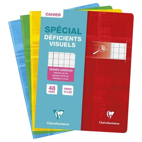 Clairefontaine cahier piqure 170X220 48 pages seyes 90g deficients