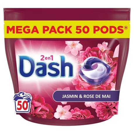 Dash pods jasmin et rose de mai 50 doses 1.005kg