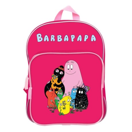 Sac à dos avec poche barbapapa rose