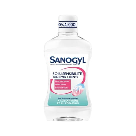 Sanogyl bain de bouche soin sensibilité gencives + dents 500ml