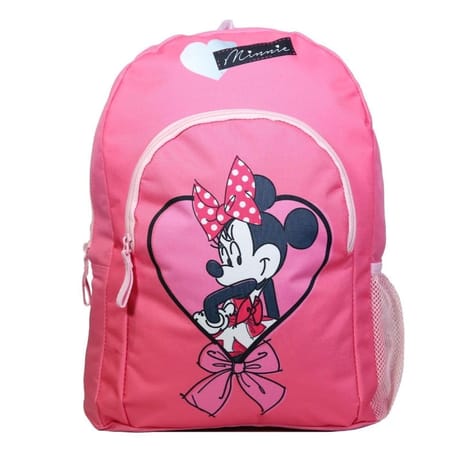 Sac à dos avec poche minnie rose