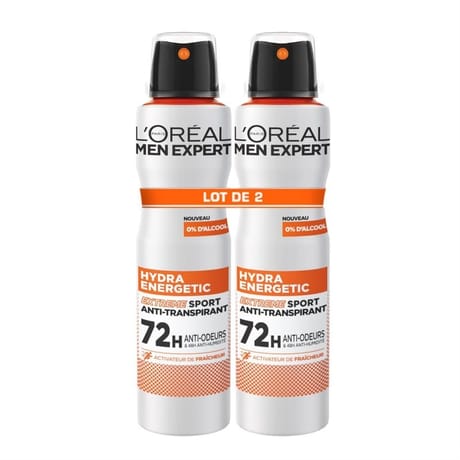L'oréal men expert déodorant hydra énergétic extreme sport lot 2x150ml