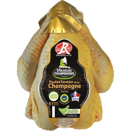 Volailles Champenoises poulet fermier jaune label rouge 1.5kg