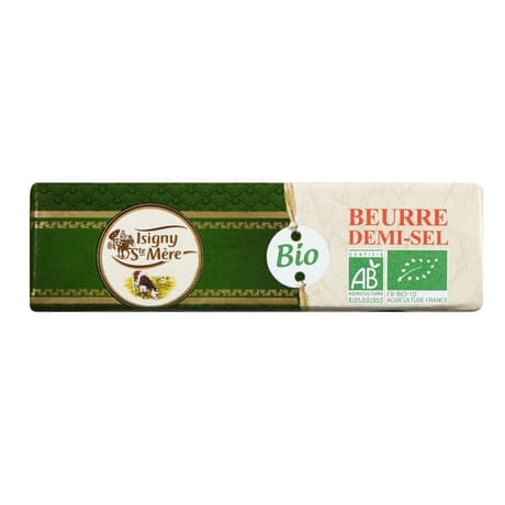 Isigny Ste Mère beurre bio demi-sel plaquette 200g