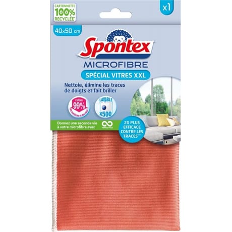 Spontex lavette microfibre spécial vitre xxl