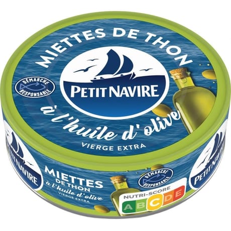 Petit navire miettes de thon huile d'olive vierge extra demarche responsable