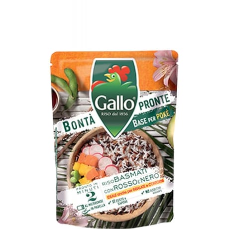 Riso gallo bonta pronte melange 3 riz basmati noir, rouge 250g
