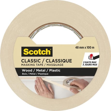 Scotch masquer ruban lignes droites 100mx48mm