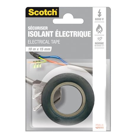 Scoth réparer isolation électrique noir 10mx15mm