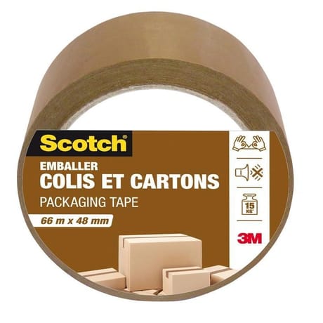 Scotch emballer colis et cartons havane 66MX48MM