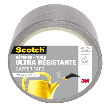 Scotch réparer toile ultra résistante grise 15m x 48mm