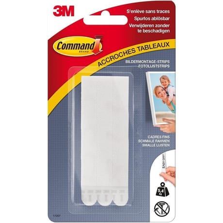 Command 8 languettes de fixation pour cadre fin blanc