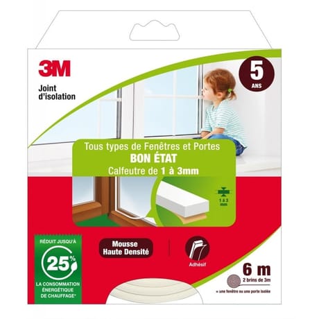 3M  joint d'isolation "bon état" classique blanc 2x3 mètres