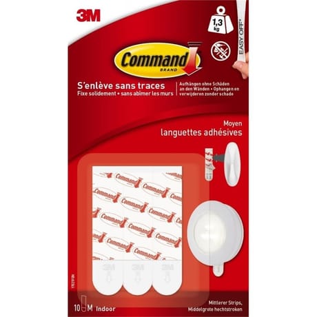 Command languettes enlevables standard moyen modèle blanc