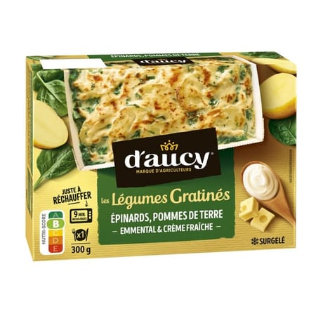 D'aucy légumes gratinés épinards pommes de terre 300g