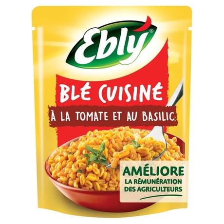 Ebly blé micro-ondable tomate et basilic 2 minutes 220g