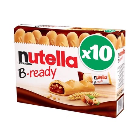 Nutella b-ready t10 etui de 10 pièces 220g