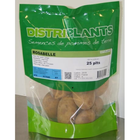 Pomme de terre rosabelle 25x35 verbag de 25 plants