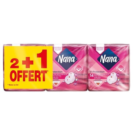Nana serviettes ultra régulier plus 2+1 x42