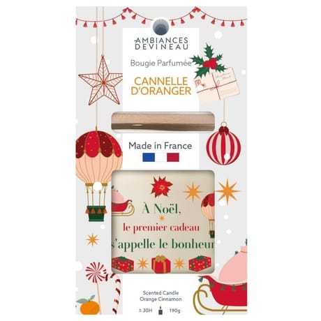 Verre ovale avec couvercle bambou canelle d'oranger