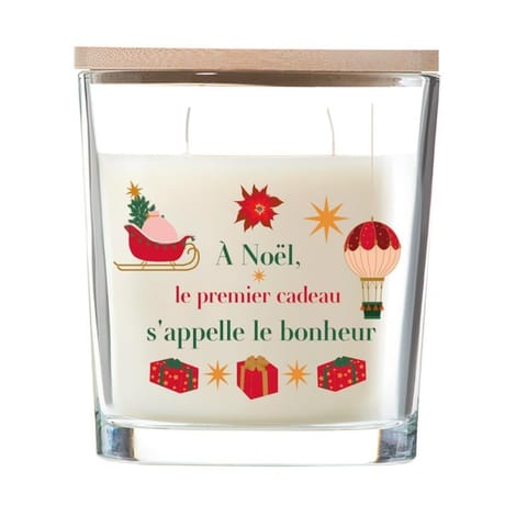 Testeur contenant ovale avec étiquette serigraphiée bougie 2mèches