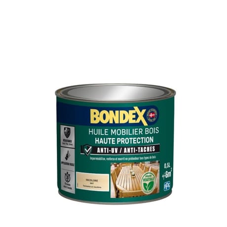 Bondex huile mobilier incolore 0.5l