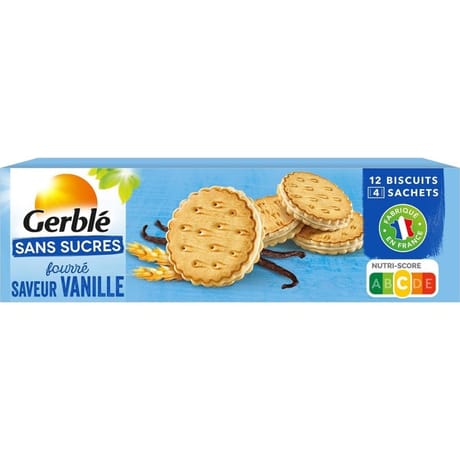 Gerblé fourrés vanille sans sucres 185g