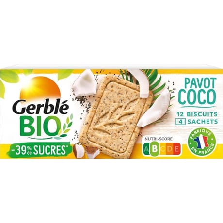 Gerblé bio sablé coco pavot bio 132g