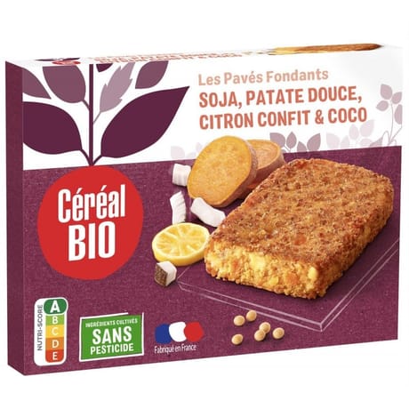 Céréal bio pavés fondants patate douce citron coco 200g