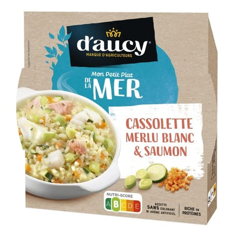 D'aucy mon petit plat de la mer cassolette merul blanc & saumon 300g