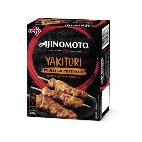 Ajinomoto yakitori poulet sauce teriaki 8 pièces 200g
