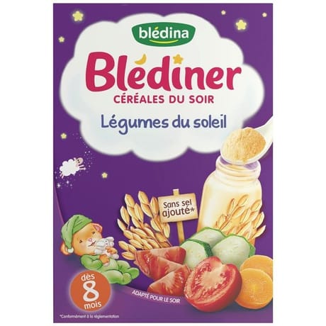 Bledina blédiner céréales légumes du soleil 8 mois 240g