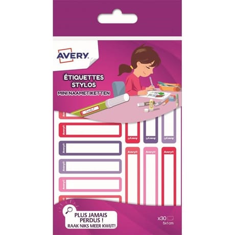Avery 30 mini étiquettes résistantes 50 x 10 mm