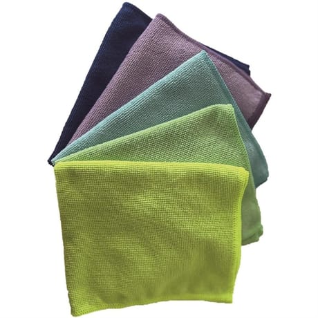 Lisere vert chiffons en microfibre recyclés X5