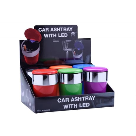 Cendrier voiture avec led couleur assortie