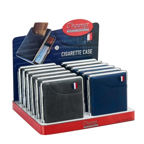 Etui à cigarette et porte carte simili cuir couleur assortie