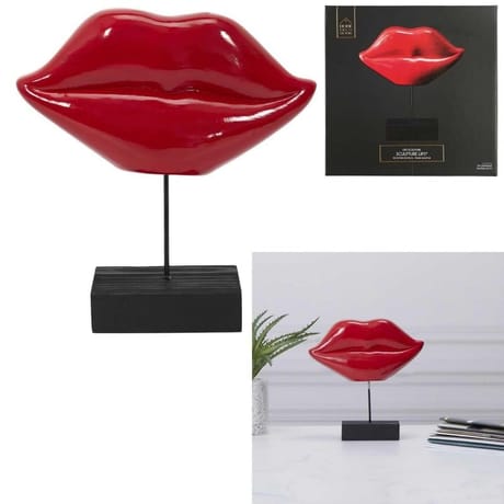 Deco a poser bouche h20cm rouge