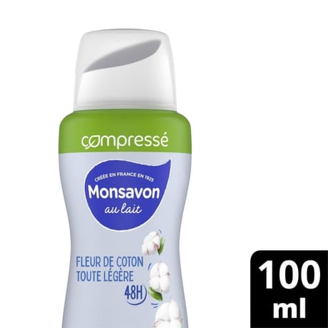 Monsavon déodorant atomiseur compressé coton 100ml
