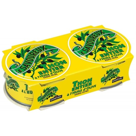 Le Savoureux thon albacore à l'huile d'olive 160g lot de 2