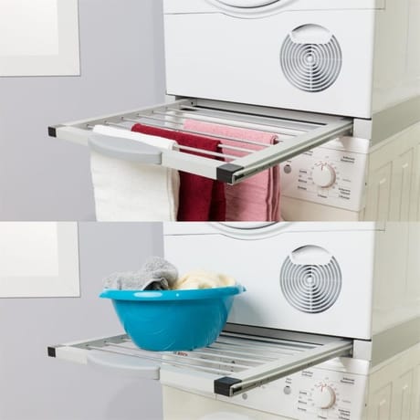 Home équipement kit de superposition lave linge/ sèche avec étendoir  80153