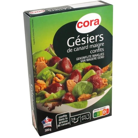 Cora gésiers de canard maigre confits 300g