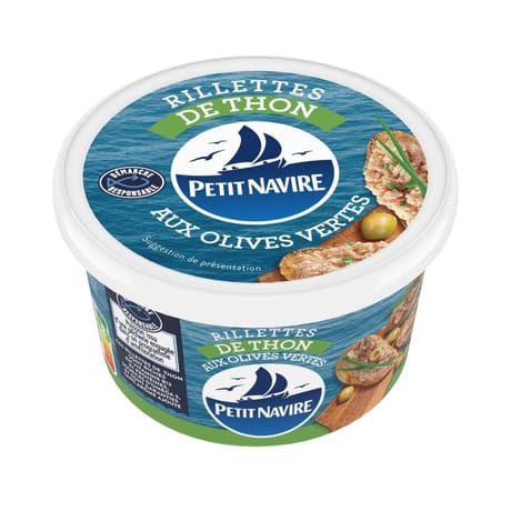 Petit navire rillettes de thon olives vertes démarche responsable petit navire 125g