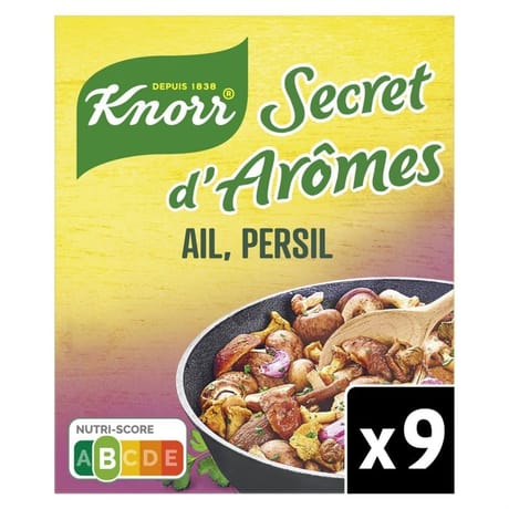 Knorr secret d'aromes ail persil  9 tablettes de 10g soit 90g