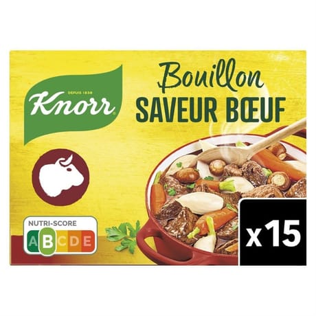 Knorr bouillon géant de boeuf 15 tablettes 150g