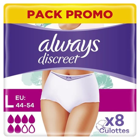 Always Discreet culottes incontinence plus taille L x8