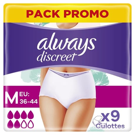 Always discreet culottes incontinence plus taille M x9
