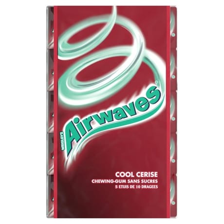 Airwaves chewing gum cerise 5x10 D 70g carton de 30