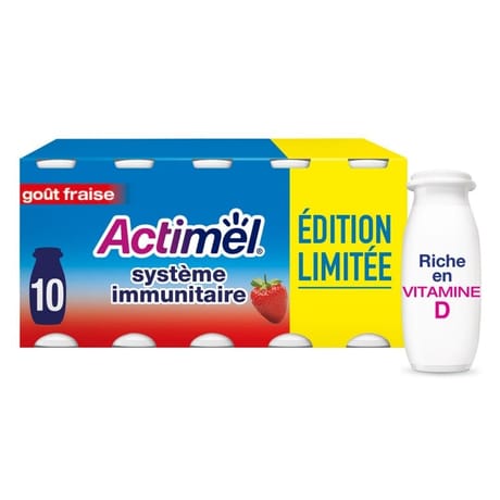 Actimel goût fraise 10x100g édition limitée
