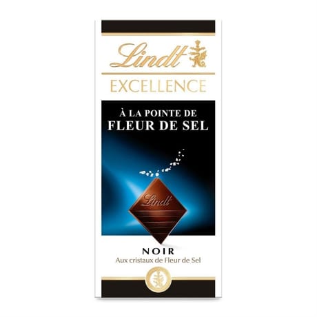 Lindt excellence tablette de chocolat noir fleur de sel 100g